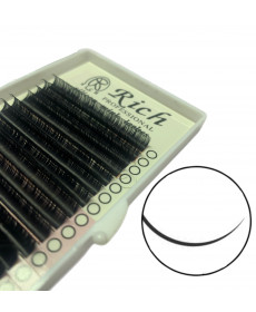 Вії Rich Silicon lashes 1 стрічка D 0.03 10 мм
