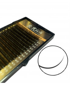 Вії Rich Premium 1 стрічка Dark Brown D 0.07-11 мм
