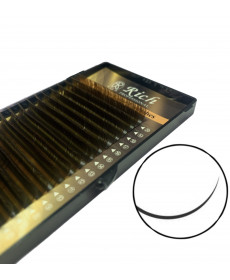 Вії Rich Premium 1 стрічка Dark Brown D 0.07-12 мм