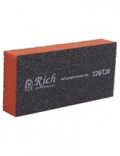 Баф Rich 2-сторонній з чорним абразивом помаранчевий 120/120